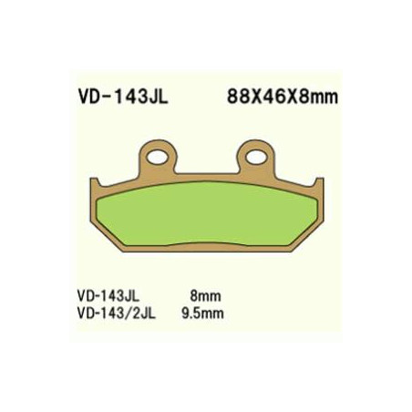 BRAKE PADS VESRAH VD-143 / 2JL (FA124 / 2HH FA124HH)