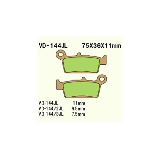 BRAKE PADS VESRAH VD-144 / 2JL