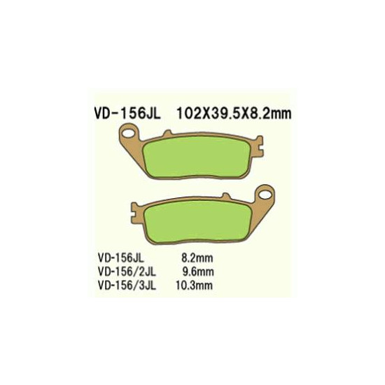 BRAKE PADS VESRAH VD-156 / 2JL (FA196HH)