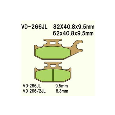 BRAKE PADS VESRAH VD-266 / 2JL