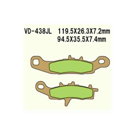 BRAKE PADS VESRAH VD-438JL (FA349, FA258)