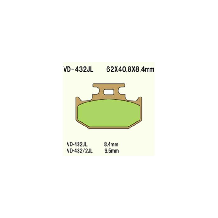 BRAKE PADS VESRAH VD-432 / 2JL