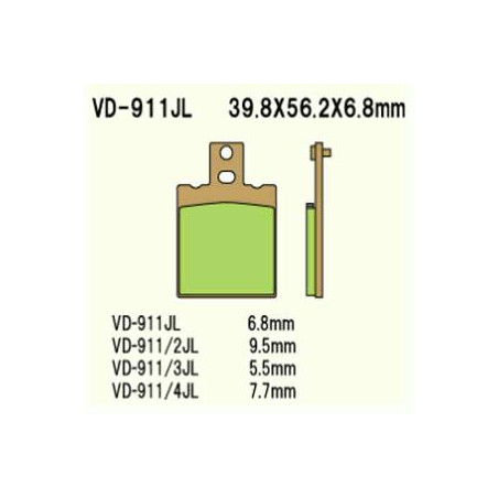BRAKE PADS VESRAH VD-911 / 2JL