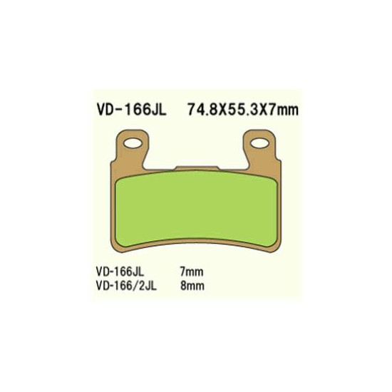 BRAKE PADS VESRAH VD-166 / 2SRJL