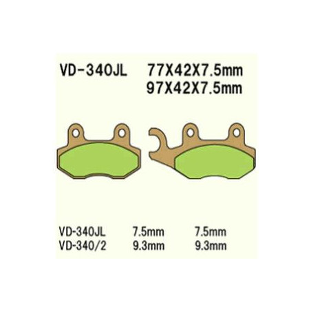 BRAKE PADS VESRAH VD-340SRJL