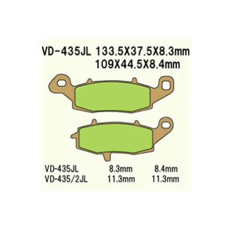 BRAKE PADS VESRAH VD-435RJL