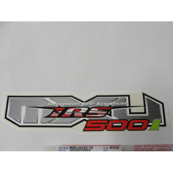 RIGHT TANK STICKER 86233-LKA8-E61-T02