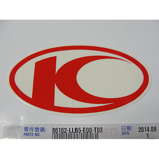 KYMCO K LOGO 60 STICKER RED KYMCO SUPER 9
