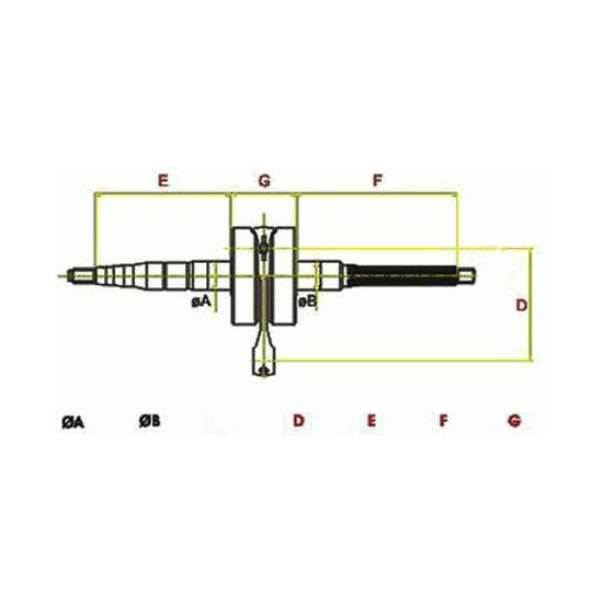 Crankshaft TOP RACING STANDARD 2T 50 CCM PIAGGIO NRG PURE JET