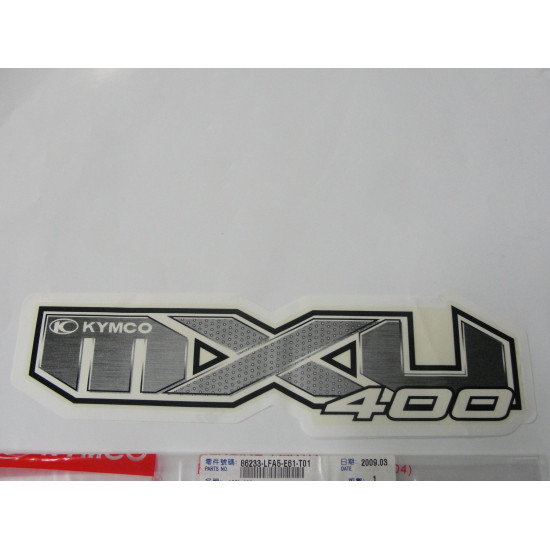 KAIRIOJO DEGALŲ BAKO LIPDUKAS MXU 400 86233-LFA5-E61-T01