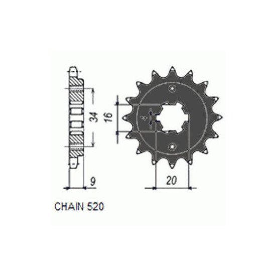DRIVE SPROCKET SUNF349-13
