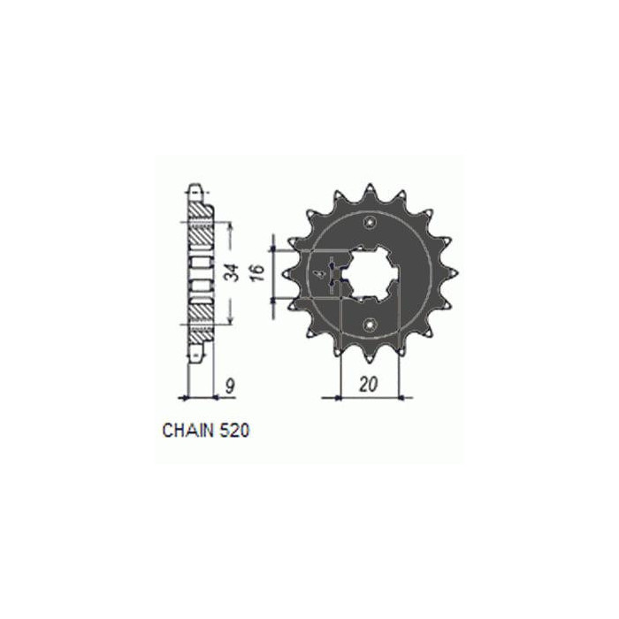 DRIVE SPROCKET SUNF349-13