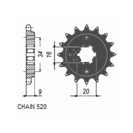 DRIVE SPROCKET SUNF349-13