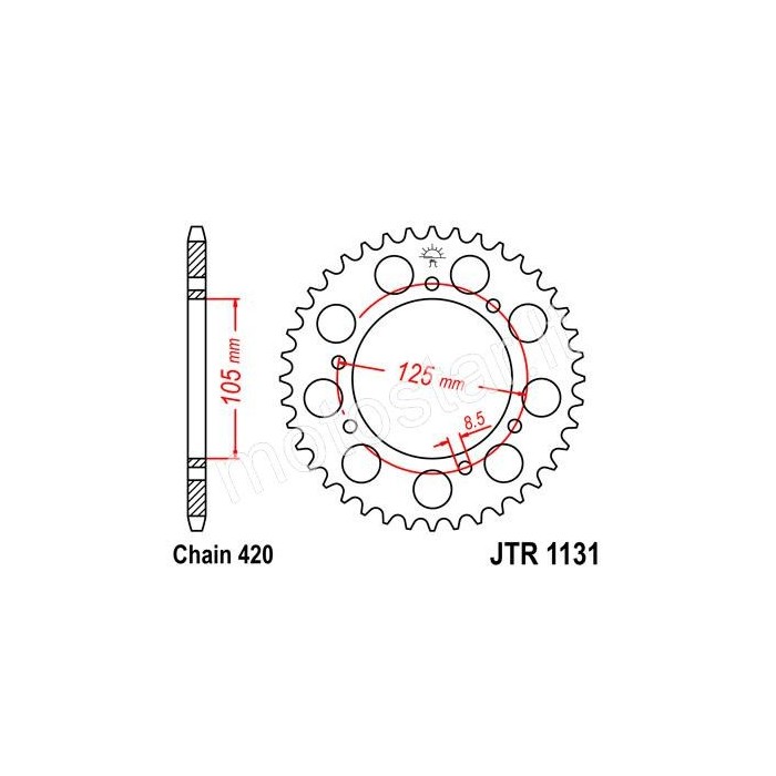 Minarelli AM6 / Derbi rear drive sprocket