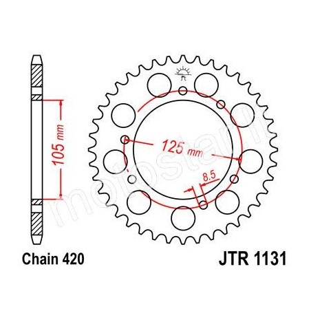 Minarelli AM6 / Derbi rear drive sprocket