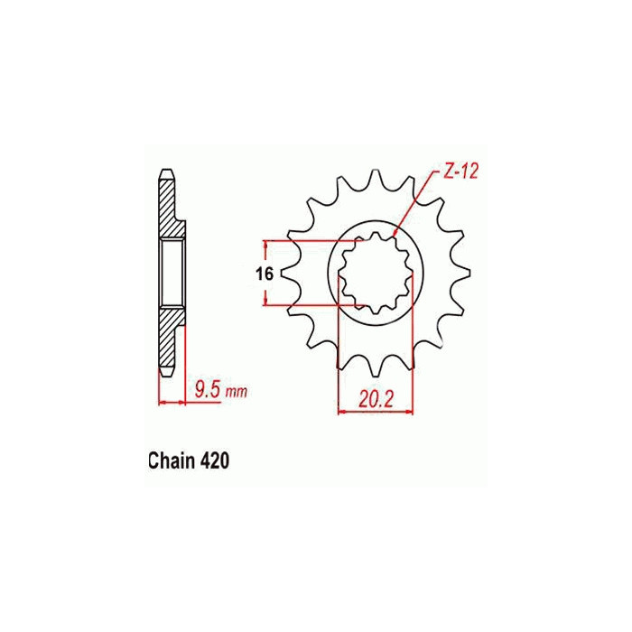 DRIVE SPROCKET SUNF110-14