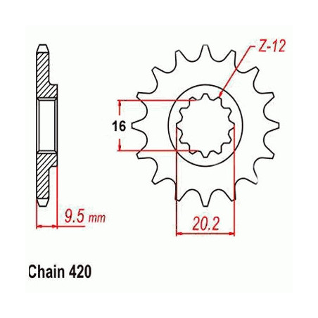 DRIVE SPROCKET SUNF110-14