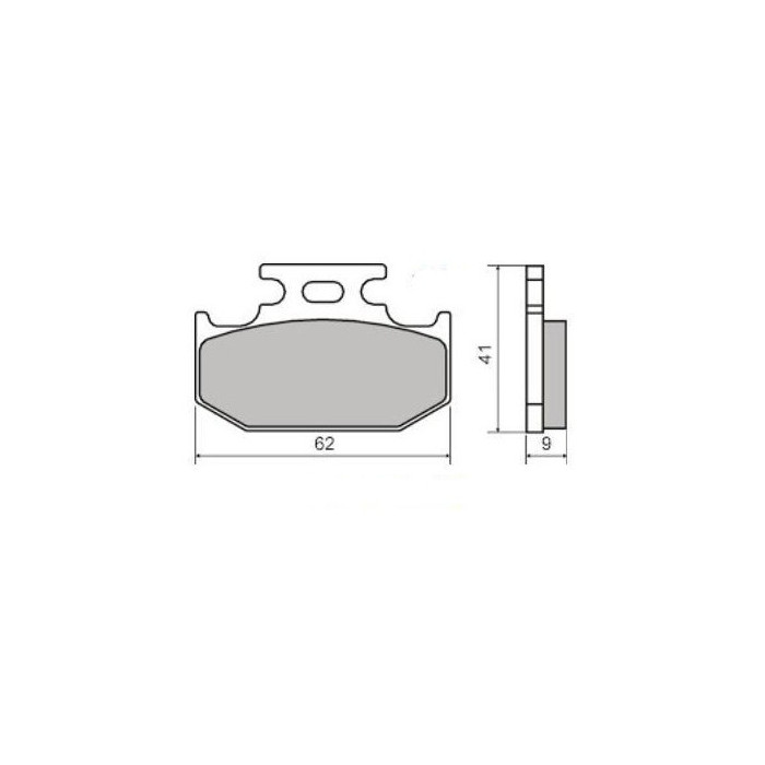 ORGANIC REAR BRAKE PADS YAMAHA DT 125 X SUPERMOTARD