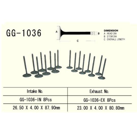ENGINE VALVE VESRAH 600 CCM HONDA CBR600F4 1999-2006