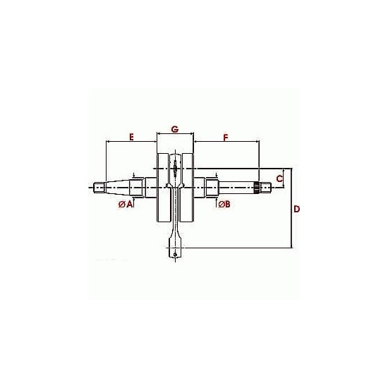 CRANKSHAFT TOP RACING STANDARD 2T 50 CCM APRILIA RS RS4 SX DERBI GPR SENDA