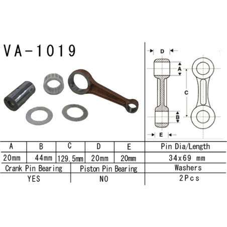 VESRAH švaistiklis HONDA TRX500 FA/FG '01-'13 (FOURTRAX, FOREMAN, RUBICON) (VA1019) (MADE IN JAPAN)