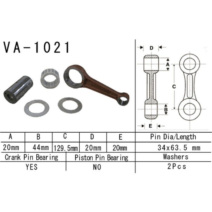 VESRAH connecting rod HONDA TRX500 FE/FM/TM '05-'11 (FOURTRAX, FOREMAN) (VA1021) (MADE IN JAPAN)