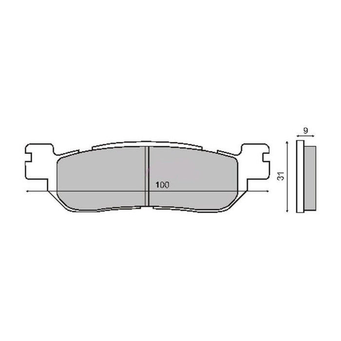 ORGANIC REAR BRAKE PADS YAMAHA MAJESTY 250CC
