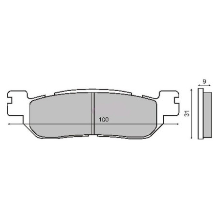 ORGANIC REAR BRAKE PADS YAMAHA MAJESTY 250CC