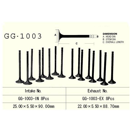 ENGINE VALVE VESRAH 750 CCM HONDA CB750C CB750F CB750SC