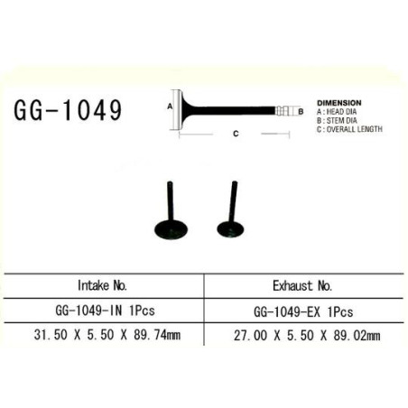 ENGINE VALVE VESRAH 230 CCM HONDA CRF230F CRF230L CRF230M