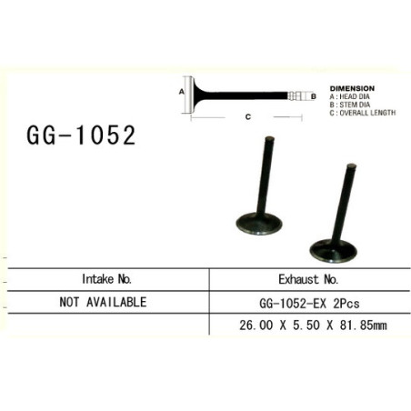 ENGINE VALVE VESRAH 250 CCM HONDA CRF250R CRF250X