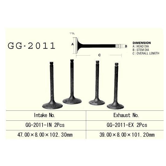 ENGINE VALVE VESRAH 400 / 1100 CCM YAMAHA SR400 XV920 XV1000 XV1100