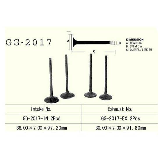 ENGINE VALVE VESRAH 550 CCM YAMAHA XT550