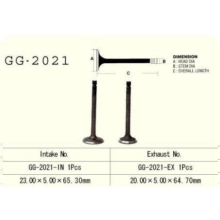 ENGINE VALVE VESRAH 80 / 100 CCM YAMAHA YFM80 YFM80 YFM80GH YFM100