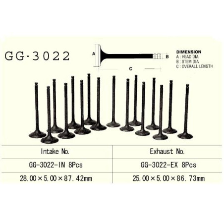 ENGINE VALVE VESRAH 750 CCM SUZUKI GSX750F GSX-R750 KATANA