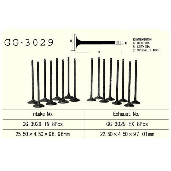 ENGINE VALVE VESRAH 600 CCM SUZUKI RF600R GSX-R600W