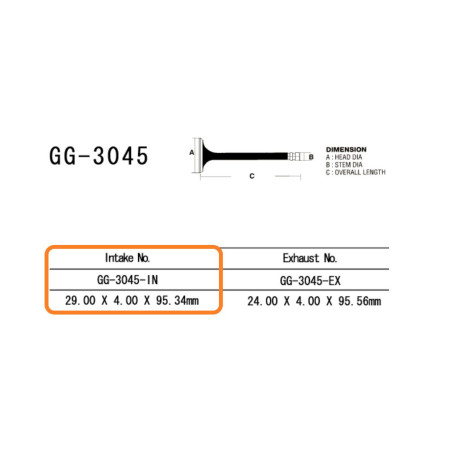 ENGINE VALVE VESRAH 750 / 1000 CCM SUZUKI GSX-R750 00-03 GSX-R1000 01-04