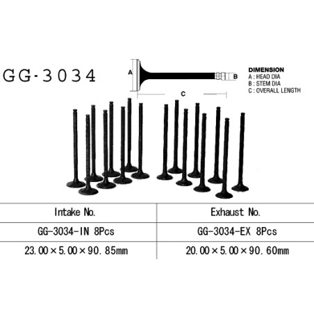 VESRAH įsiurbimo vožtuvas SUZUKI GSX 600F '92-97' (OEM: 12911-19E00) (1vnt.) (MADE IN JAPAN)