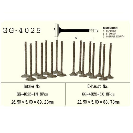 ENGINE VALVE VESRAH 750 CCM KAWASAKI ZX750 GPZ750 NINJA750R