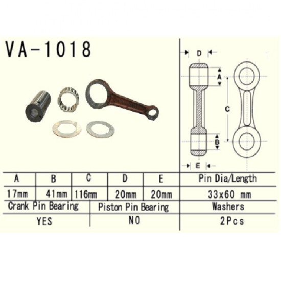 Connecting rod HONDA TRX350FM 00-06R.