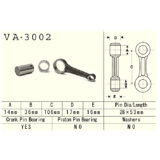 CONNECTING ROD SUZUKI LT125 QUADRUNNER 83-87