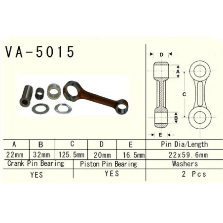 Connecting rod HONDA CR250R 02-07R.