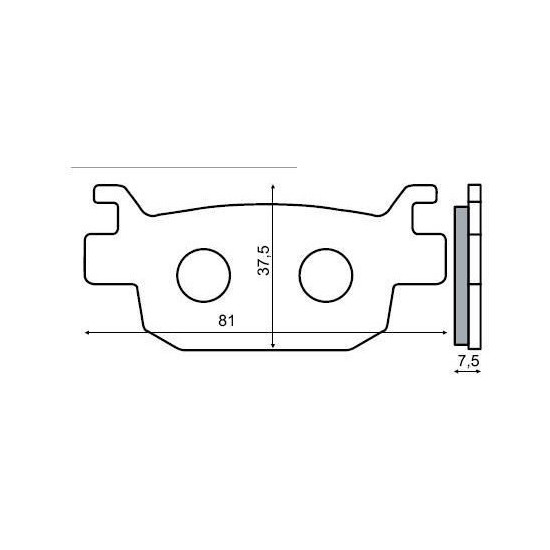 ORGANIC REAR BRAKE PADS HONDA SH 300CC 2007