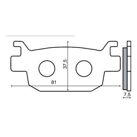ORGANIC REAR BRAKE PADS HONDA SH 300CC 2007