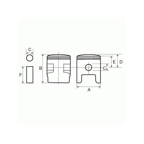 Piston TKRJ YAMAHA YBR 125 (54.50)