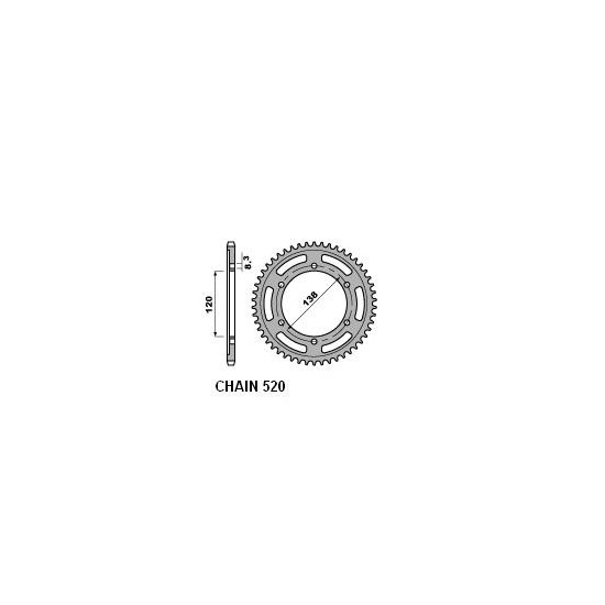 REAR SPROCKET STEEL SUNR1-3516-38