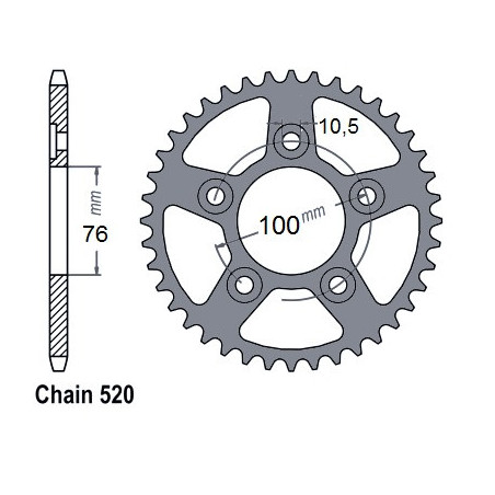 ALUMINUM REAR SPROCKET SUNR5-3216-49