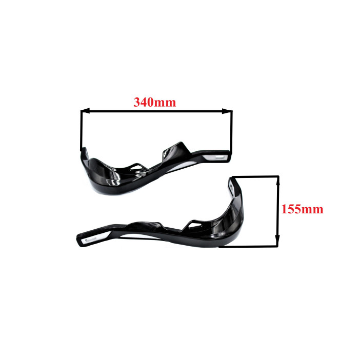 HAND GUARD SET POWER FORCE - BLACK ENDURO CROSS QUAD - 2 Fasteners ATV