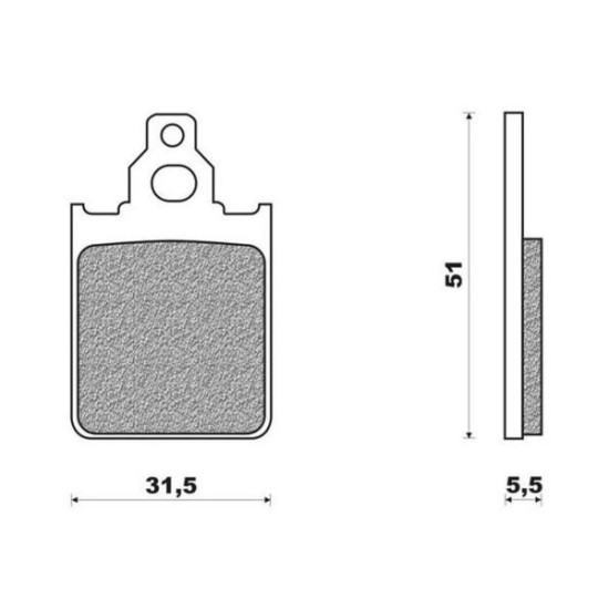 ORGANIC FRONT BRAKE PADS PIAGGIO QUARTZ 50CC-VESPA PX 125CC