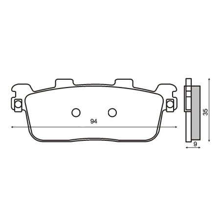 ORGANIC REAR BRAKE PADS KYMCO PEOPLE S 125-200-250CC 2007